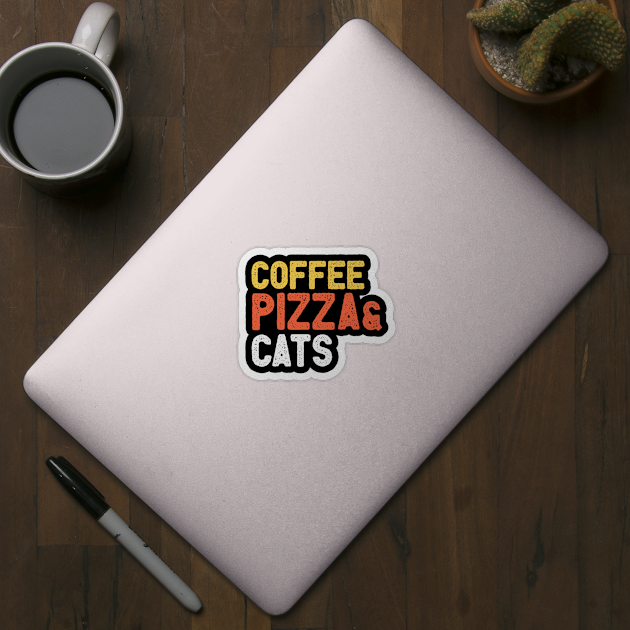 Coffee pizza and cats by Digifestas